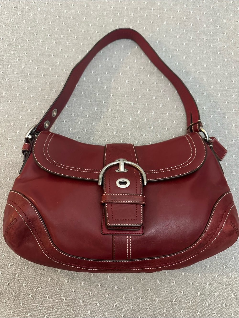 Coach Vintage Soho Y2K red leather shoulder bag